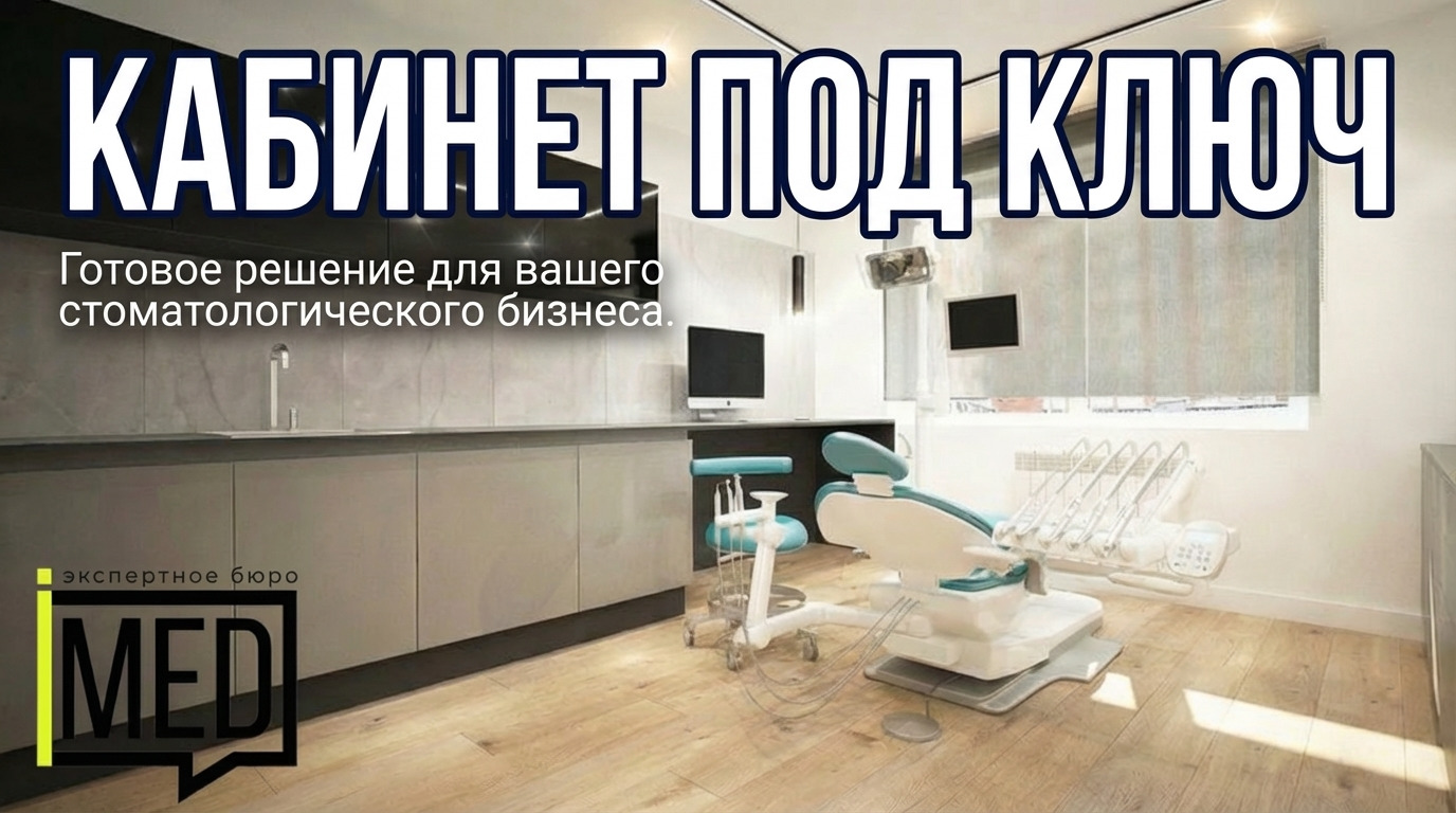 Современная медицинская мебель в стоматологическом кабинете, соответствующая требованиям лицензирования