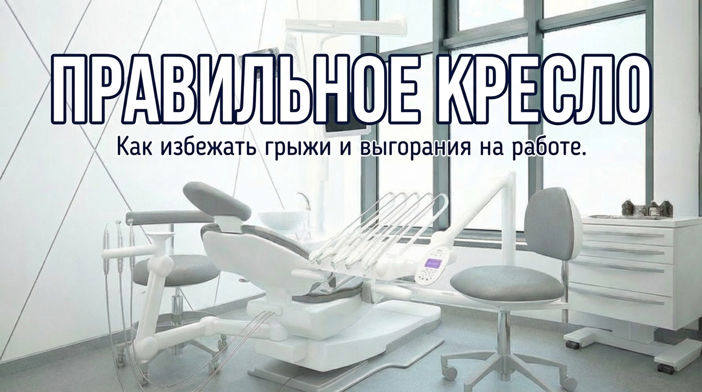 Эргономичный стул стоматолога для профилактики пупочной грыжи, выгорания врачей и защиты клиники от штрафов