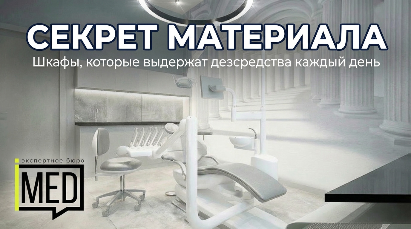 Шкаф в кабинете косметологии из надежных материалов, устойчивых к дезсредствам для успешного прохождения проверки