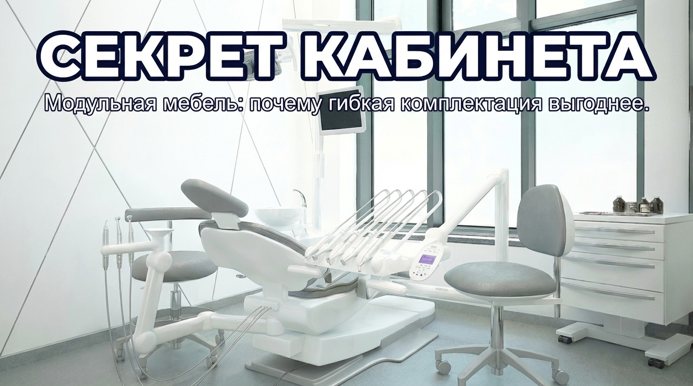 Модульная медицинская мебель в интерьере новой клиники для прохождения проверок СЭС в Санкт-Петербурге