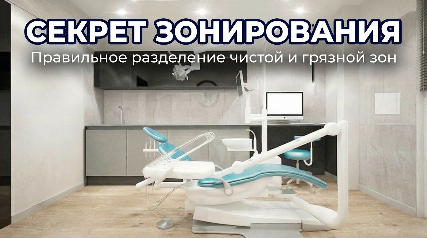 Разделение чистой и грязной зон в процедурном кабинете