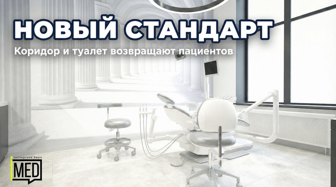 Коридор и туалет в клинике, их влияние на возврат пациента