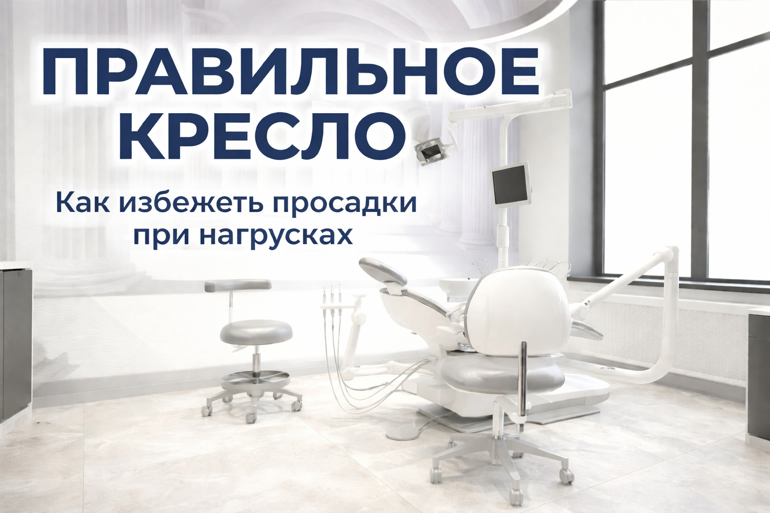 Просадка кресла в косметологической клинике под воздействием нагрузок