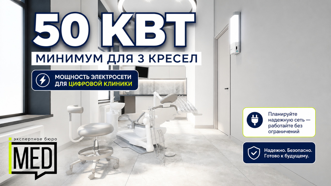 Электросеть для цифровой клиники мощностью 50 кВт