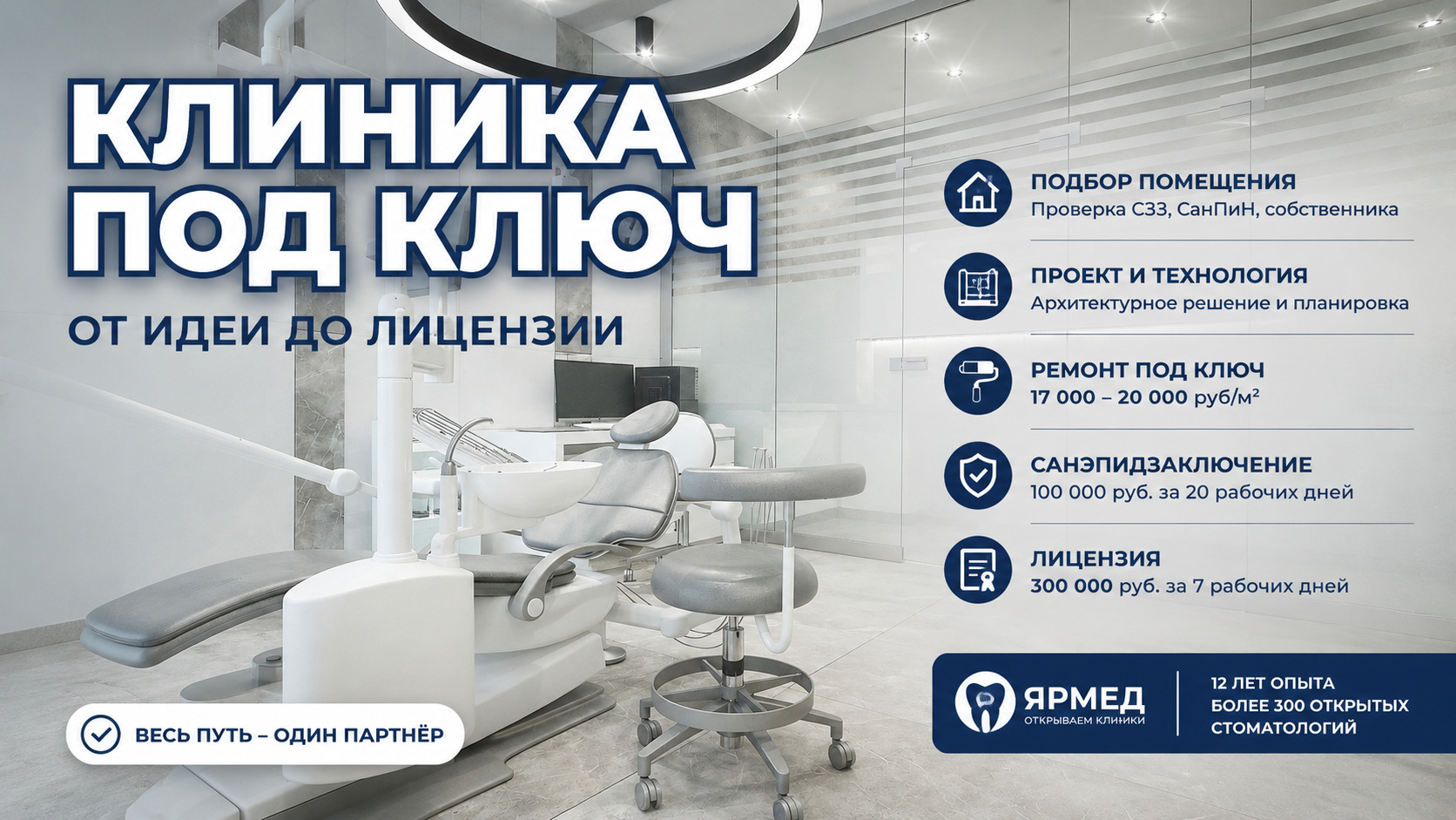 Расходы на открытие стоматологической клиники, аренда, лицензия